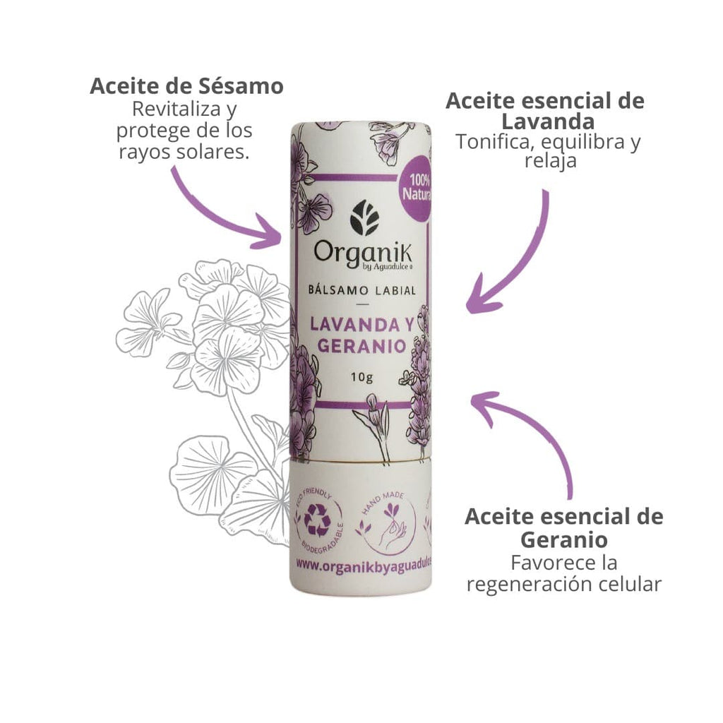 Bálsamo Labial Natural Lavanda Geranio